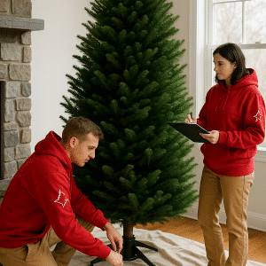 Christmas tree delivery and setup