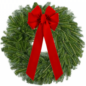 wreath fraser fir with bow